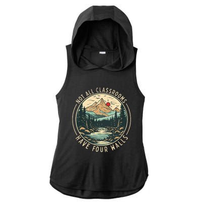 Back To School Not All Classrooms Have Four Walls Camping Ladies PosiCharge Tri-Blend Wicking Draft Hoodie Tank