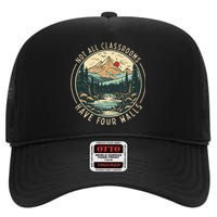 Back To School Not All Classrooms Have Four Walls Camping High Crown Mesh Back Trucker Hat