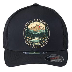 Back To School Not All Classrooms Have Four Walls Camping Flexfit Unipanel Trucker Cap