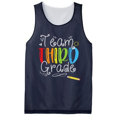 Back To School Team Third Grade 3rd Teacher Student Mesh Reversible Basketball Jersey Tank