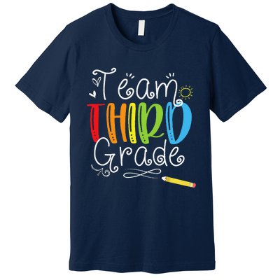 Back To School Team Third Grade 3rd Teacher Student Premium T-Shirt