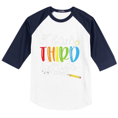 Back To School Team Third Grade 3rd Teacher Student Baseball Sleeve Shirt