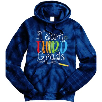 Back To School Team Third Grade 3rd Teacher Student Tie Dye Hoodie