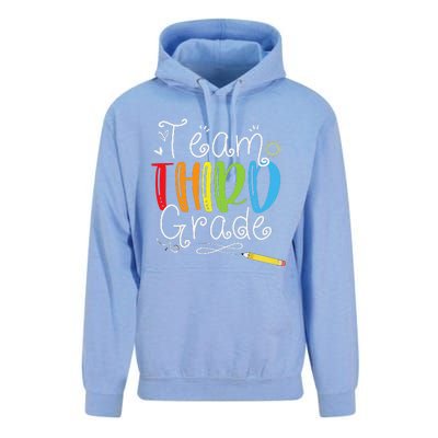 Back To School Team Third Grade 3rd Teacher Student Unisex Surf Hoodie