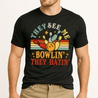 Bowling They See Me Bowling They Hatin Funny Cooling Performance Crew T-Shirt
