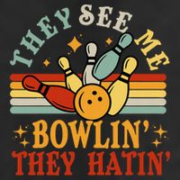 Bowling They See Me Bowling They Hatin Funny Adult Drive Performance Visor
