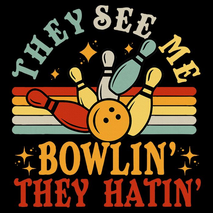 Bowling They See Me Bowling They Hatin Funny 16 in Basic Backpack