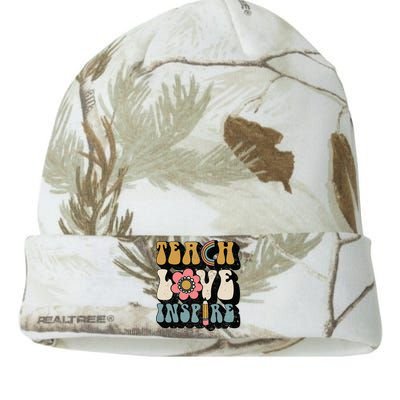 Back To School Teach Love Inspire Retro Teachers Kati Licensed 12" Camo Beanie