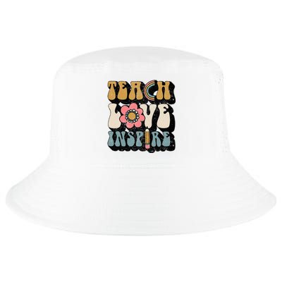 Back To School Teach Love Inspire Retro Teachers Cool Comfort Performance Bucket Hat