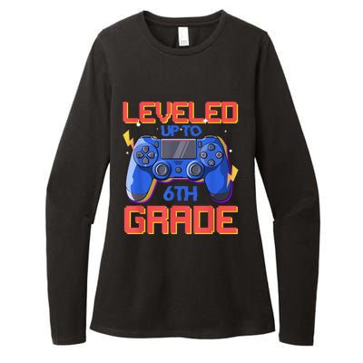 Back To School Leveled Up To 6th Grade Gamer Boy Girls Womens CVC Long Sleeve Shirt