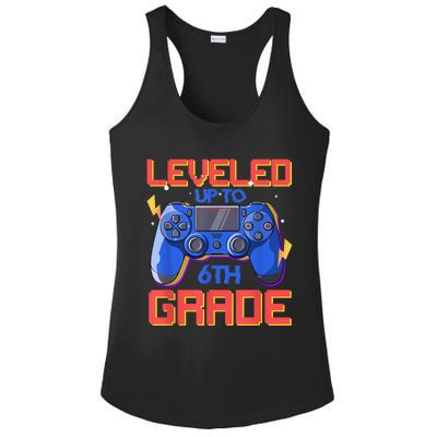 Back To School Leveled Up To 6th Grade Gamer Boy Girls Ladies PosiCharge Competitor Racerback Tank