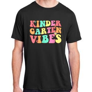 Back To School Kindergarten Vibes Groovy Teacher Wo Kid Adult ChromaSoft Performance T-Shirt