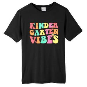 Back To School Kindergarten Vibes Groovy Teacher Wo Kid Tall Fusion ChromaSoft Performance T-Shirt