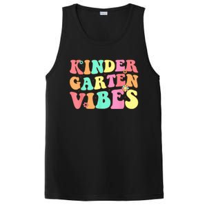 Back To School Kindergarten Vibes Groovy Teacher Wo Kid PosiCharge Competitor Tank