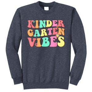 Back To School Kindergarten Vibes Groovy Teacher Wo Kid Sweatshirt