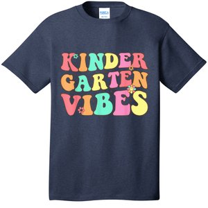 Back To School Kindergarten Vibes Groovy Teacher Wo Kid T-Shirt