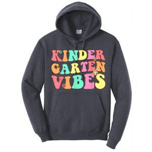 Back To School Kindergarten Vibes Groovy Teacher Wo Kid Tall Hoodie