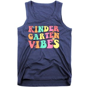 Back To School Kindergarten Vibes Groovy Teacher Wo Kid Tank Top