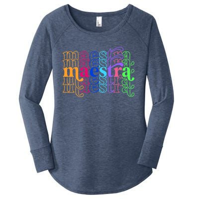 Back To School Maestra Cute Funny Spanish Teacher Women's Perfect Tri Tunic Long Sleeve Shirt