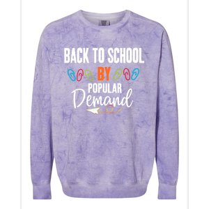 Back To School By Popular Ded Typography Gift Colorblast Crewneck Sweatshirt