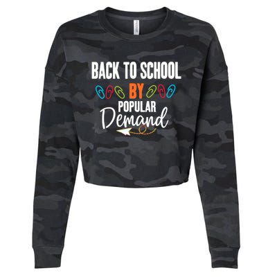 Back To School By Popular Ded Typography Gift Cropped Pullover Crew