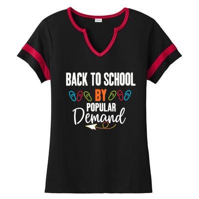 Back To School By Popular Ded Typography Gift Ladies Halftime Notch Neck Tee