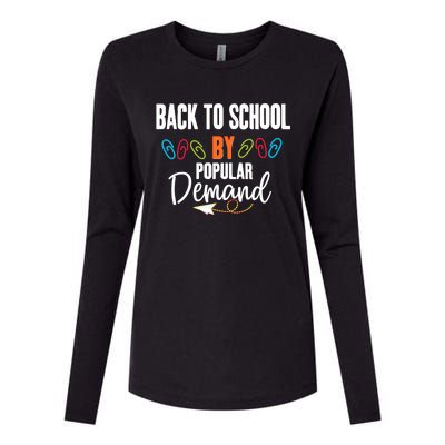 Back To School By Popular Ded Typography Gift Womens Cotton Relaxed Long Sleeve T-Shirt