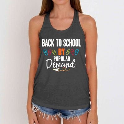 Back To School By Popular Ded Typography Gift Women's Knotted Racerback Tank