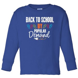 Back To School By Popular Ded Typography Gift Toddler Long Sleeve Shirt