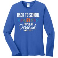 Back To School By Popular Ded Typography Gift Ladies Long Sleeve Shirt