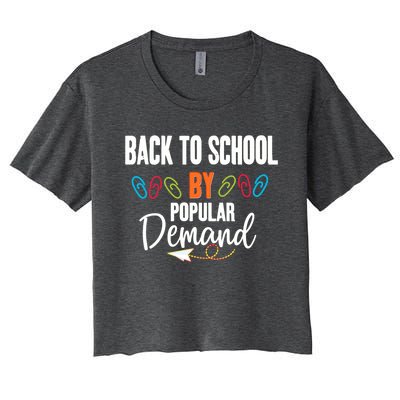 Back To School By Popular Ded Typography Gift Women's Crop Top Tee