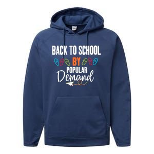 Back To School By Popular Ded Typography Gift Performance Fleece Hoodie