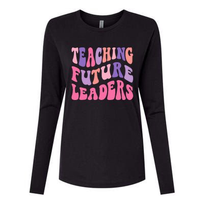 Back To School Teaching Future Leaders Teacher Life Gift Womens Cotton Relaxed Long Sleeve T-Shirt