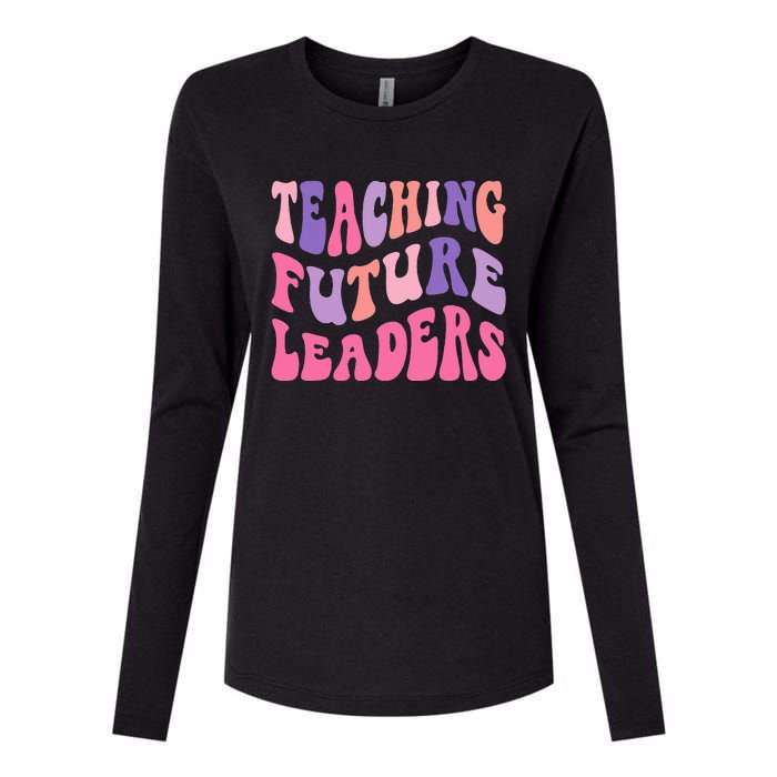 Back To School Teaching Future Leaders Teacher Life Gift Womens Cotton Relaxed Long Sleeve T-Shirt