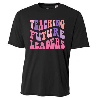 Back To School Teaching Future Leaders Teacher Life Gift Cooling Performance Crew T-Shirt