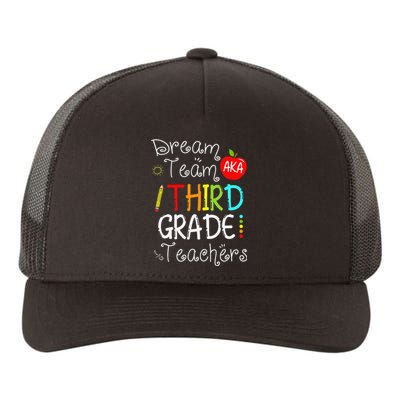 Back To School Dream Team Aka 3rd Grade Teachers Colourful Yupoong Adult 5-Panel Trucker Hat