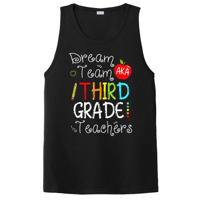 Back To School Dream Team Aka 3rd Grade Teachers Colourful PosiCharge Competitor Tank