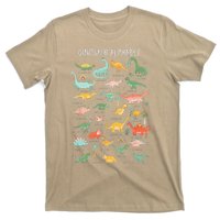 Back To School Types Of Dinosaurs Alphabet Identification T-Shirt