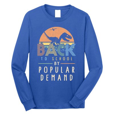 Back To School By Popular Ded Vintage Dinosaur Day One Gift Long Sleeve Shirt