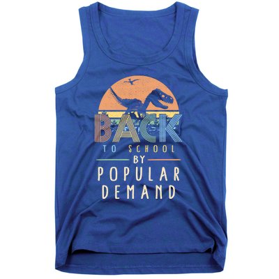 Back To School By Popular Ded Vintage Dinosaur Day One Gift Tank Top