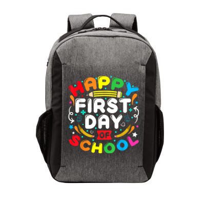 Back To School Happy First Day Of School Teacher Student Kids Vector Backpack