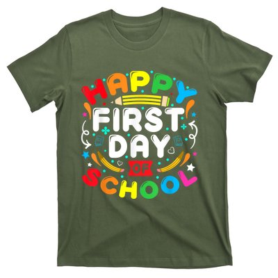 Back To School Happy First Day Of School Teacher Student Kids T-Shirt