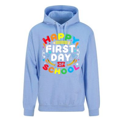 Back To School Happy First Day Of School Teacher Student Kids Unisex Surf Hoodie