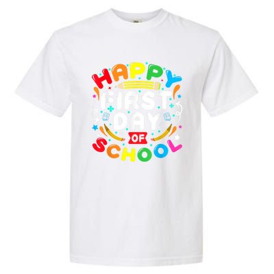 Back To School Happy First Day Of School Teacher Student Kids Garment-Dyed Heavyweight T-Shirt