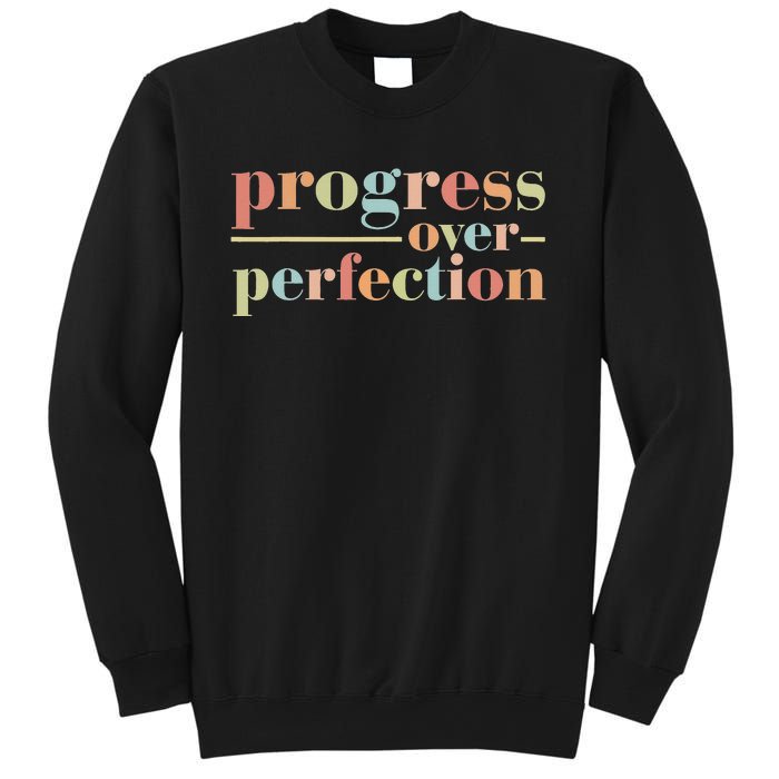 Back To School Progress Over Perfection Vintage Teachers Sweatshirt