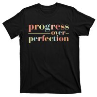 Back To School Progress Over Perfection Vintage Teachers T-Shirt