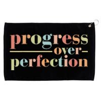 Back To School Progress Over Perfection Vintage Teachers Grommeted Golf Towel