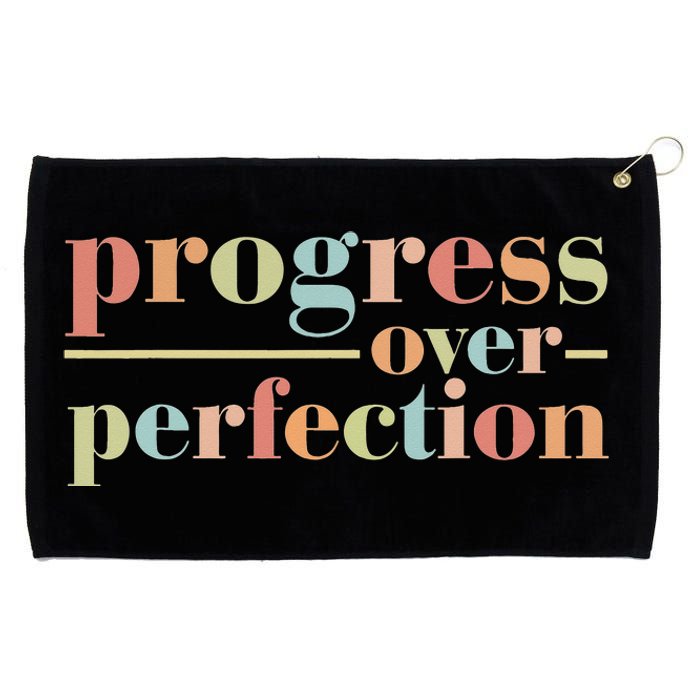 Back To School Progress Over Perfection Vintage Teachers Grommeted Golf Towel