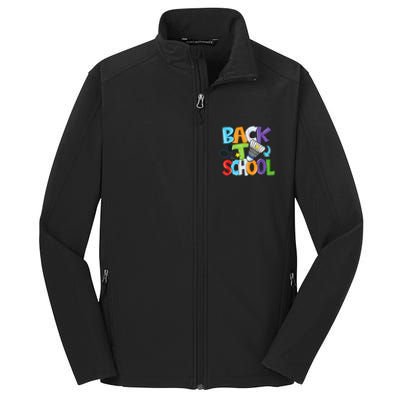 Back To School Badminton Players Funny First Day Of School Core Soft Shell Jacket