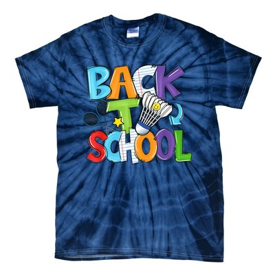 Back To School Badminton Players Funny First Day Of School Tie-Dye T-Shirt